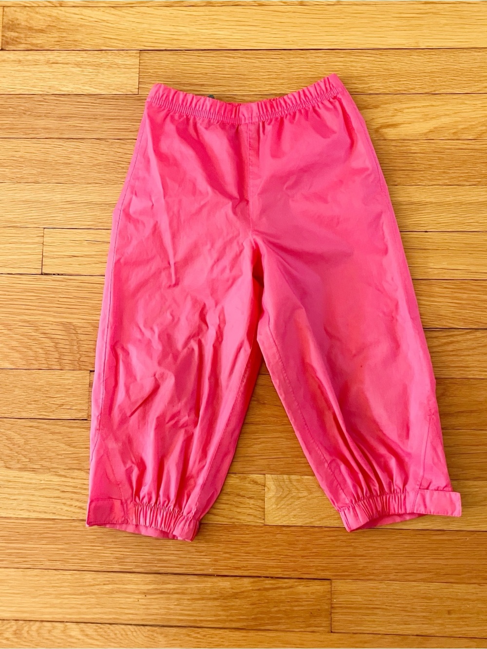 L.L. Bean Pink Lightweight Water Repellant Nature Forest School Rain Pants 3T